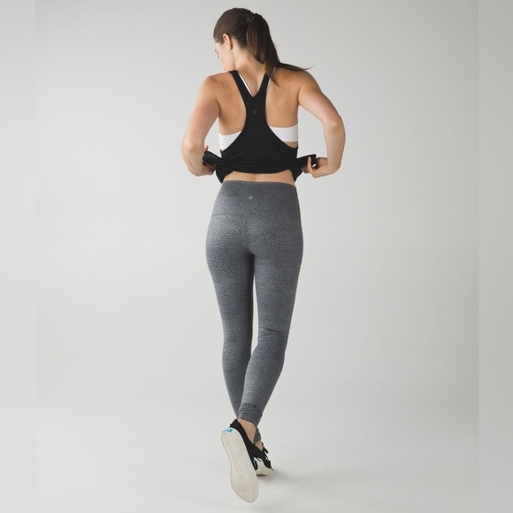 Lululemon Wunder Under Pant Full-On Luon Roll Down Dottie Dash - Picture 5 of 12